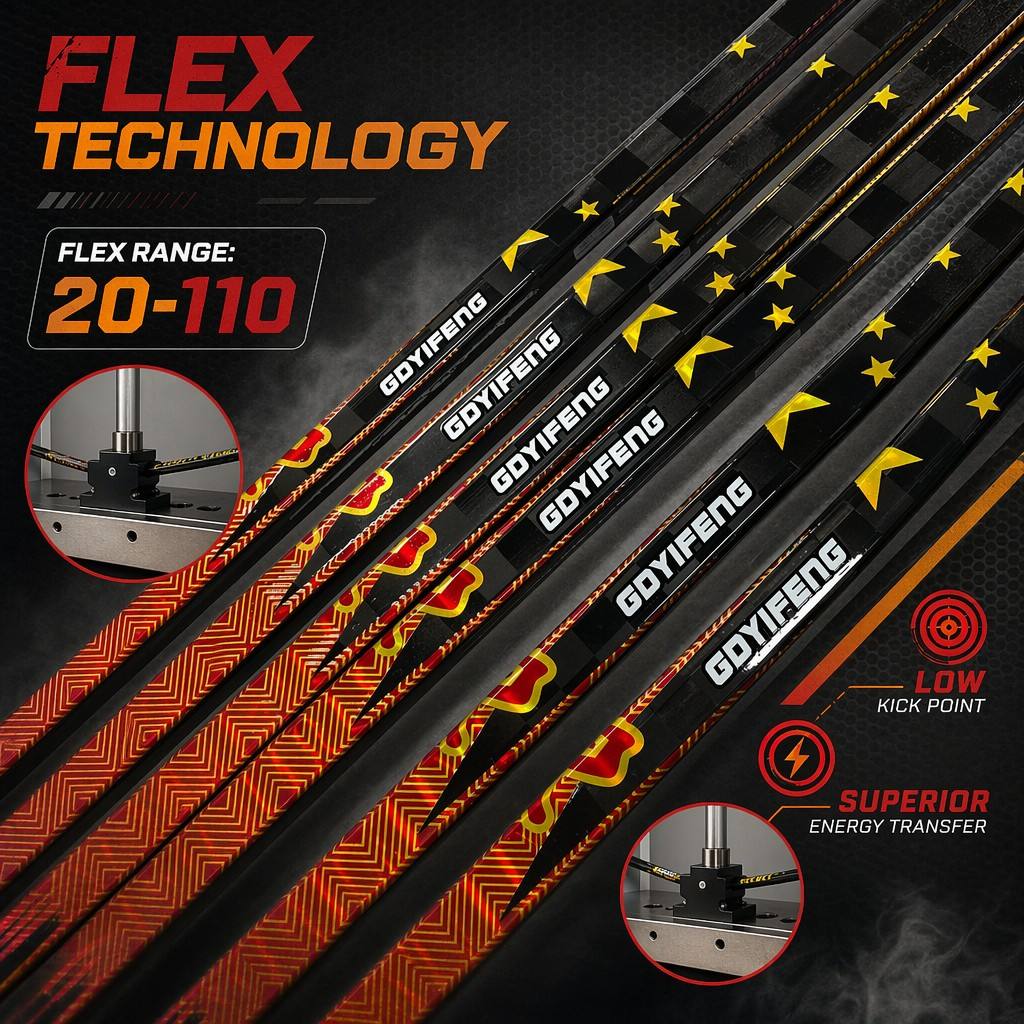 Best Selling 325g-480g Carbon Fiber Ice Hockey Sticks with 65 in Flex 165cm Length Durable & Lightweight