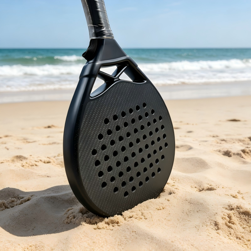 Custom Logo Beach Tennis Paddle High Quality Carbon Fiber Beach Tennis Racket for Training & Competition