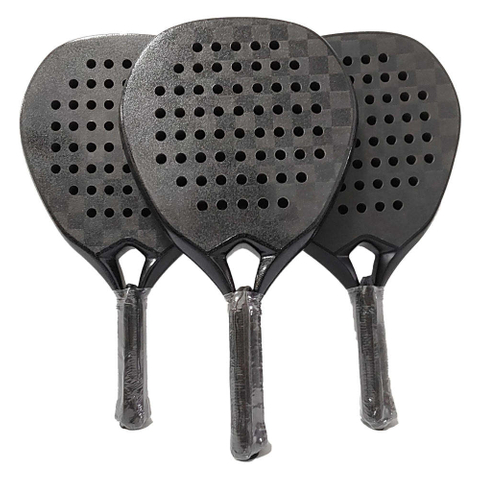 Custom Carbon Fiber Padel Rackets 3K 12K 18K 24K 16mm Durable High-Performance Beach Tennis Rackets