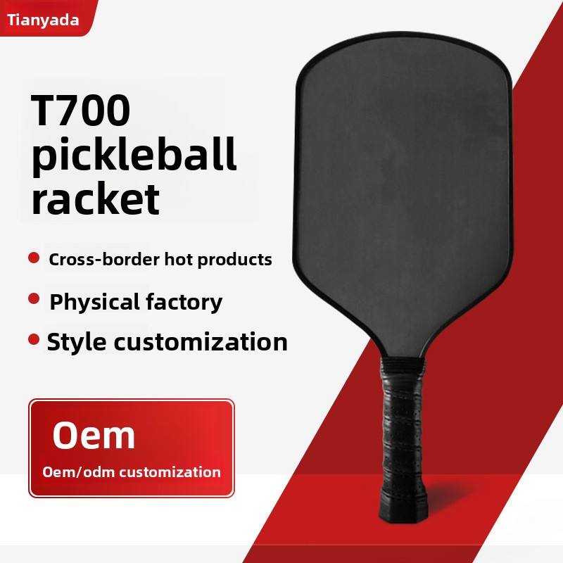 Pickleball Paddle T700 Other Brand Made Shandong Raw Carbon Fiber Graphite-Textured Finish Featuring Spin-Enhancing