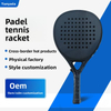 GDYIFENG YF01 Professional 12K Carbon Fiber Padel Racket Diamond Shape EVA Soft Memory Core Custom Logo for Tennis & Badminton