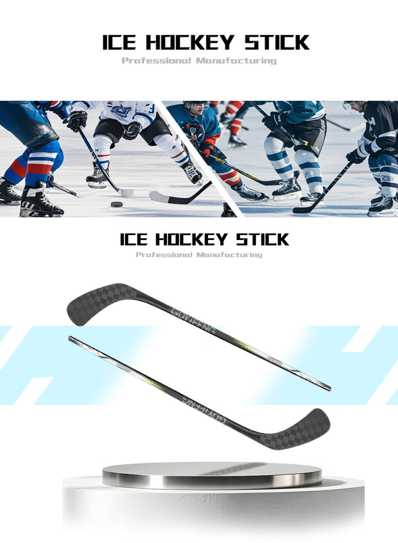 Low Kick Hockey Stick Carbon Fiber Lightweight Senior Flex 65 70 77 Team Custom