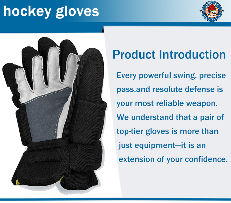 CN Factory Custom Ice Hockey Training Equipment Comfortable Ice Hockey Gloves for JR/INT/SR