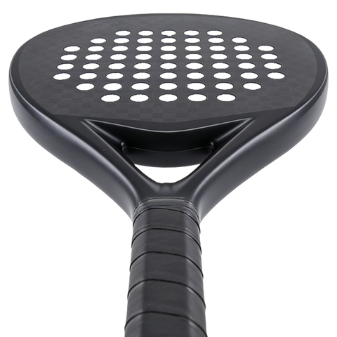 CN Factory Custom Super Power-Brown High Quality 3K/12K/18K Carbon Fiber Paddle Tennis Raqueta with Rough Surface Nylon Net