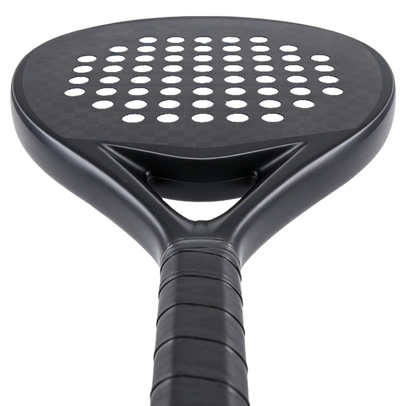 CN Factory Custom Super Power-Brown High Quality 3K/12K/18K Carbon Fiber Paddle Tennis Raqueta with Rough Surface Nylon Net