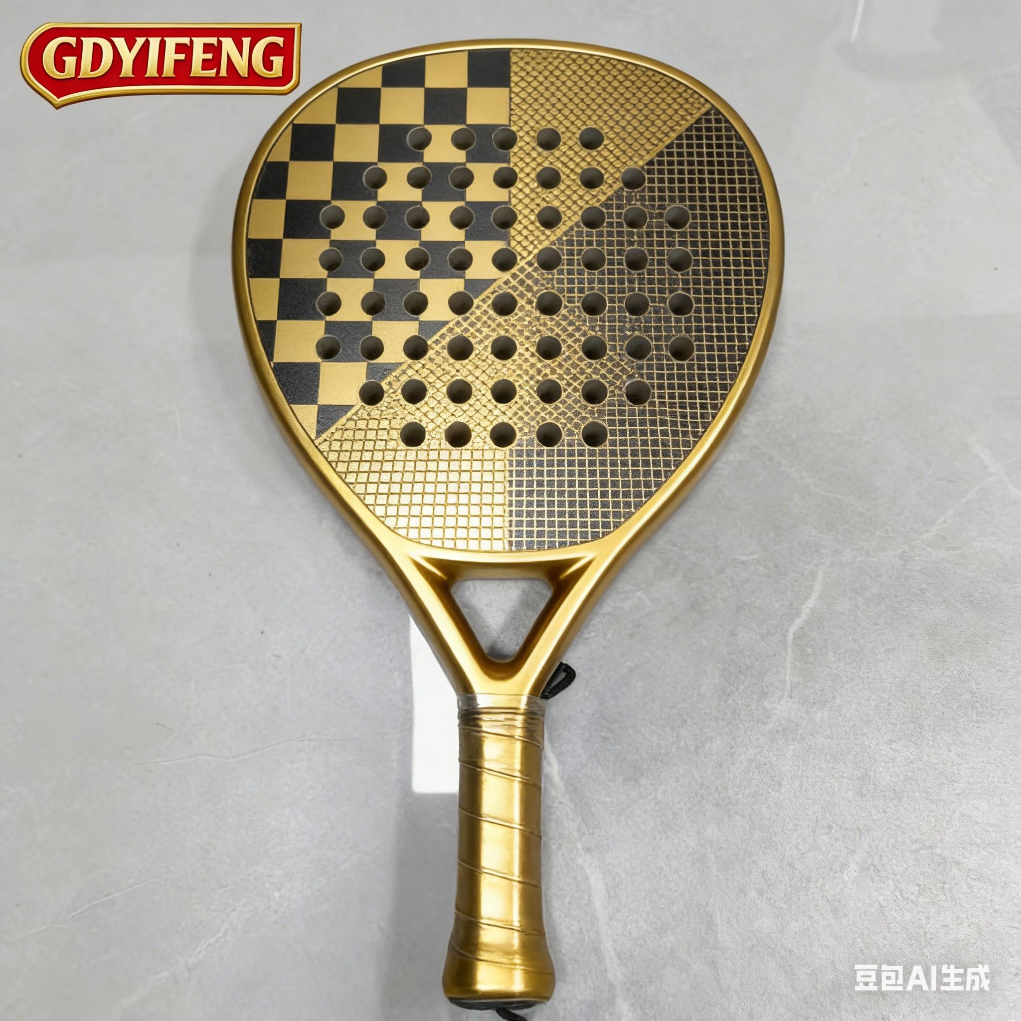 Professional 18K Carbon Fiber Padel Racket Diamond Shape 365g High Power Tournament Paddle Raquet Hard EVA Core Spin Surface