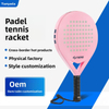 Professional 12K Carbon Fiber Padel Racket Diamond Shape EVA Soft Memory Core Custom Logo Paddle