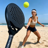 CN Factory Custom High Quality 3K/12K/18K Carbon Fiber Paddle Tennis Raqueta with Rough Surface Nylon Net