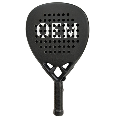 Padel Racket Model B05 Matte Sand-Textured Carbon-Fiber Surface EVA Core 38mm Thickness Perforated Pattern Customizable Padel