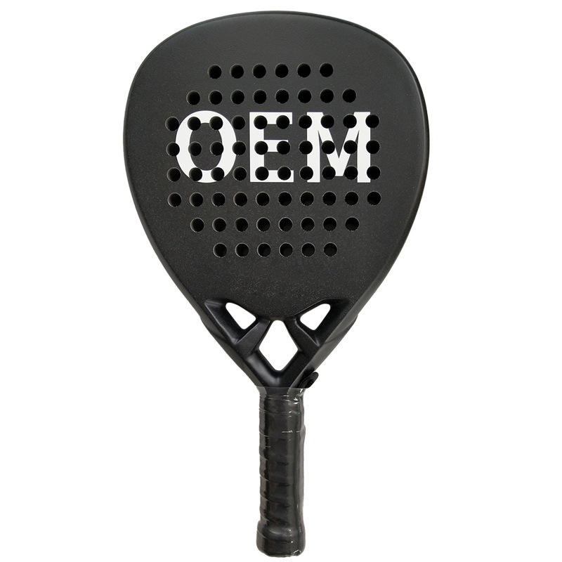 Padel Racket Model B05 Matte Sand-Textured Carbon-Fiber Surface EVA Core 38mm Thickness Perforated Pattern Customizable Padel