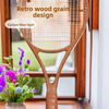 Water-transfer-printed Wood-grain Composite Carbon-fiber Tennis Racket Vintage Wooden Look Promotional Amateur Intermediate