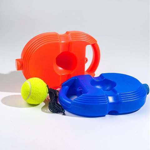 Single Base Rubber Tennis Trainer Tee-New Upgraded Version in Orange/Blue for Outdoor Sports & Single Training