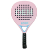 PADEL Carbon-Fiber Surface Color-Blocking EVA Core Cage-Style Frame Racket Customizable Padel Tennis Model B06 (Amateur