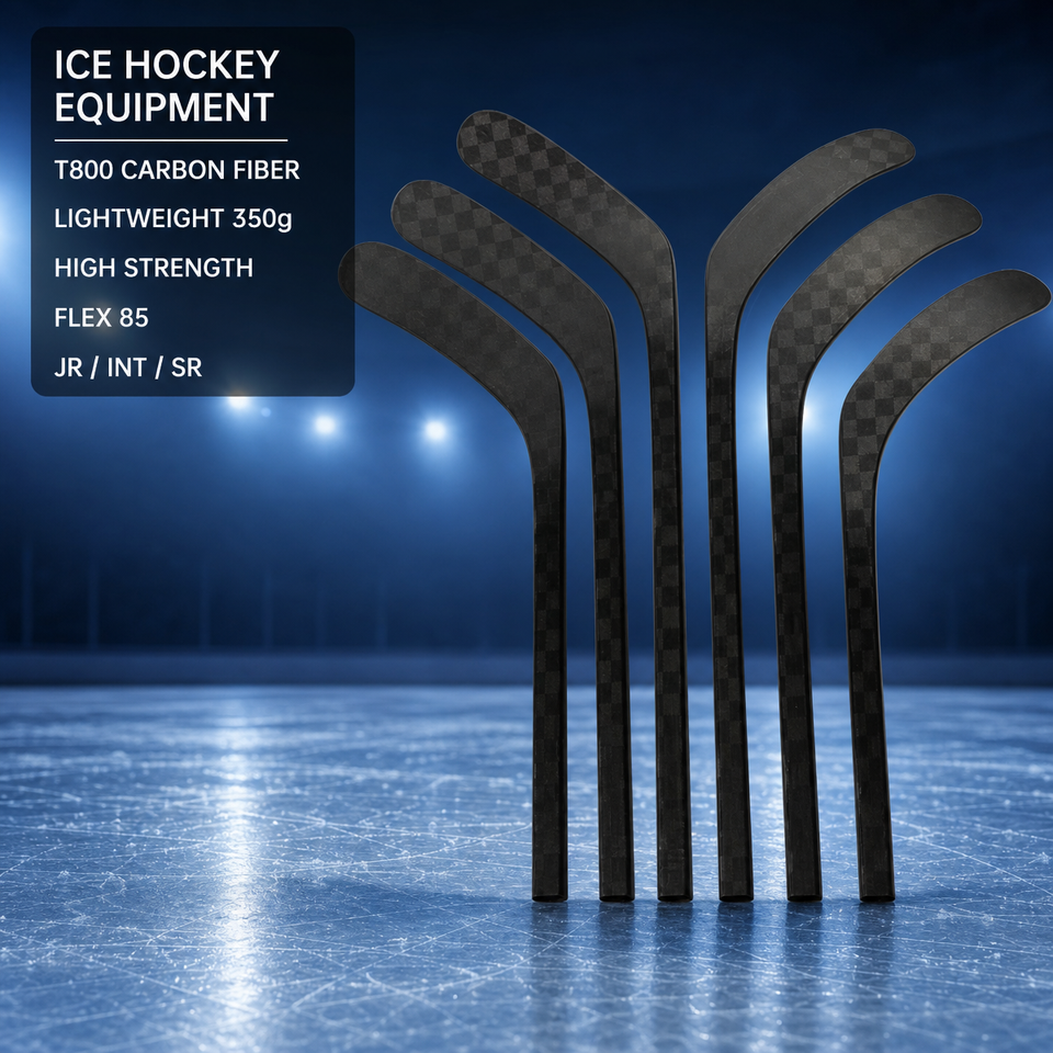 Professional 3K Carbon Fiber Ice Hockey Stick Reinforced Shaft Senior Youth Pro Stock Composite Training Equipment