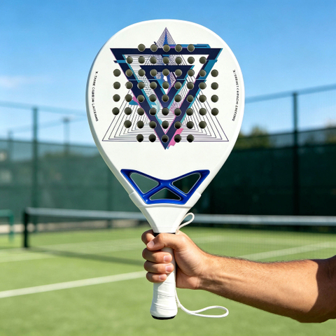 Custom Printed 12K 18K Carbon Fiber Padel Racket Multiple Shape Option for Private Label