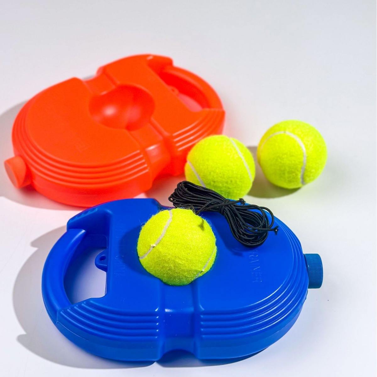 Single Base Rubber Tennis Trainer Tee-New Upgraded Version in Orange/Blue for Outdoor Sports & Single Training