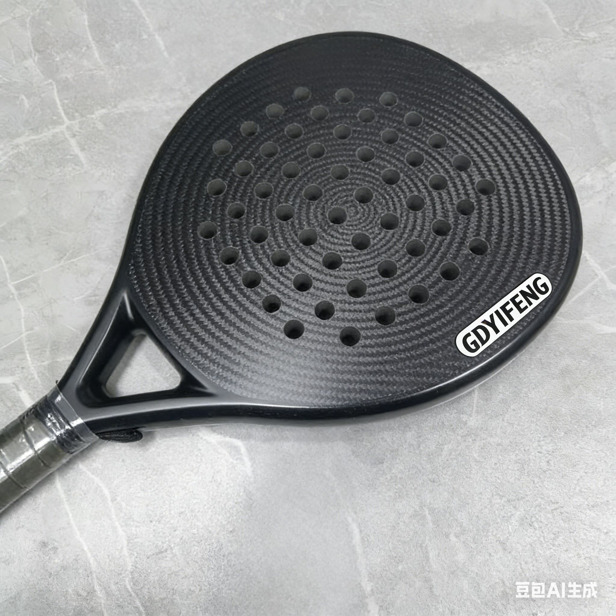 Professional 18K Carbon Fiber Padel Racket Diamond Shape 365g High Power Tournament Paddle Raquet Hard EVA Core Spin Surface