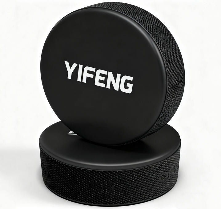 High-quality Standard Ice Hockey Puck with Custom Printed Logo Solid Official PU Material OEM Brand