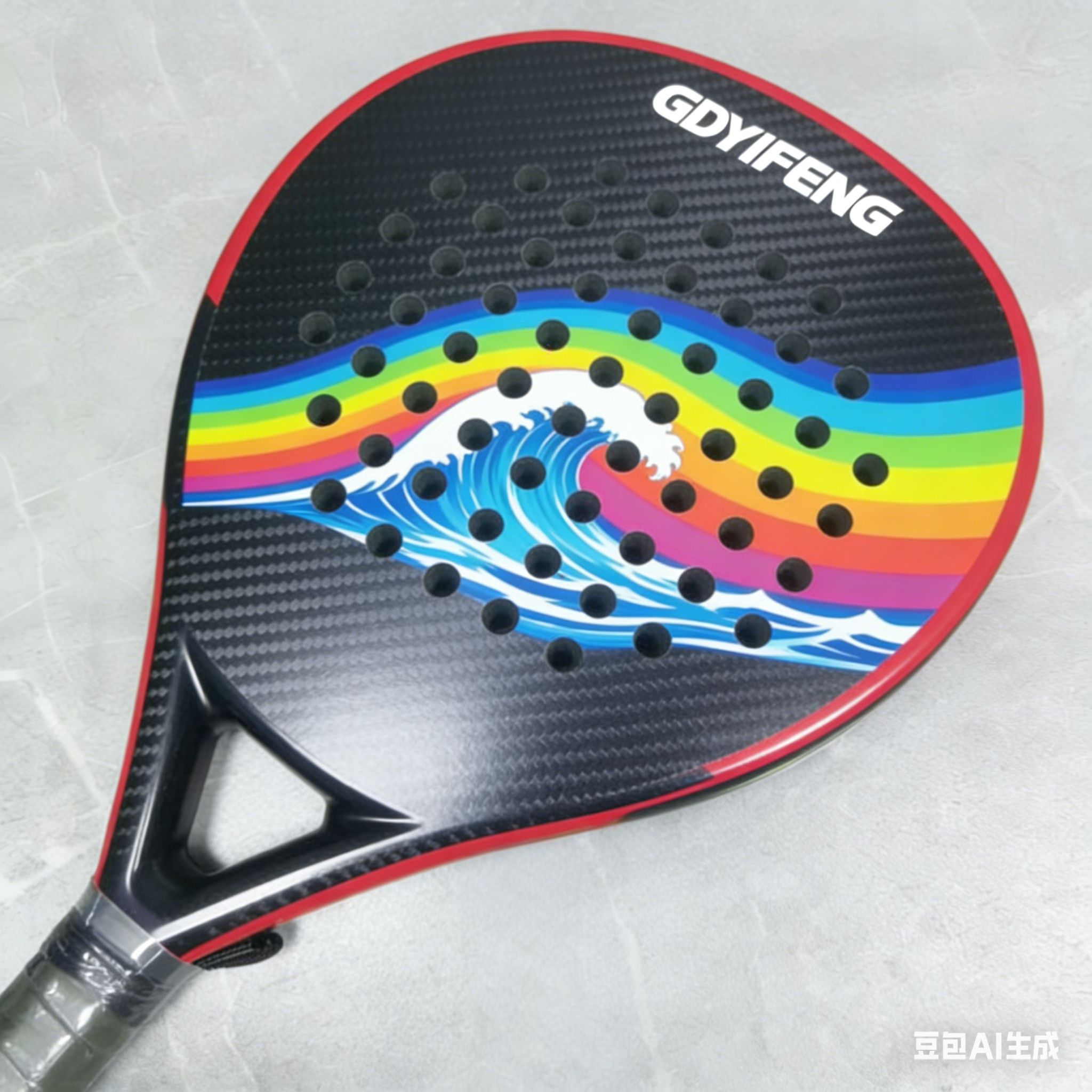CASTON SPORTS Professional 12K Carbon Fiber Padel Racket 350g Lightweight Paddle Tennis Racket High Density EVA Power Control