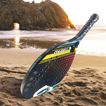 YF Beach Paddle Rackets Model S02 Carbon-fiber-based Water-transfer Decals Stockwholesale Dongguan Beach Tennis