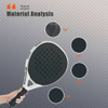 PADEL Carbon-Fiber Surface Color-Blocking EVA Core Cage-Style Frame Racket Customizable Padel Tennis Model B06 (Amateur