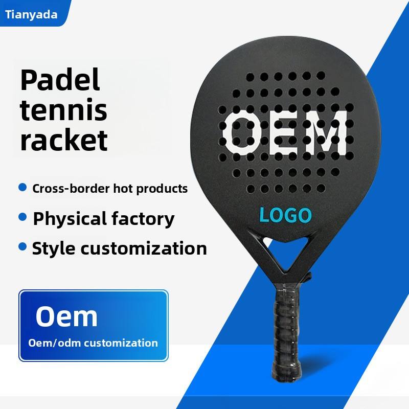 YF Brand POP Tennis Carbon-Fiber Racket EVA Core Matte Sand-Grain Finish 38mm Thickness Customizable Badminton Model B02 for