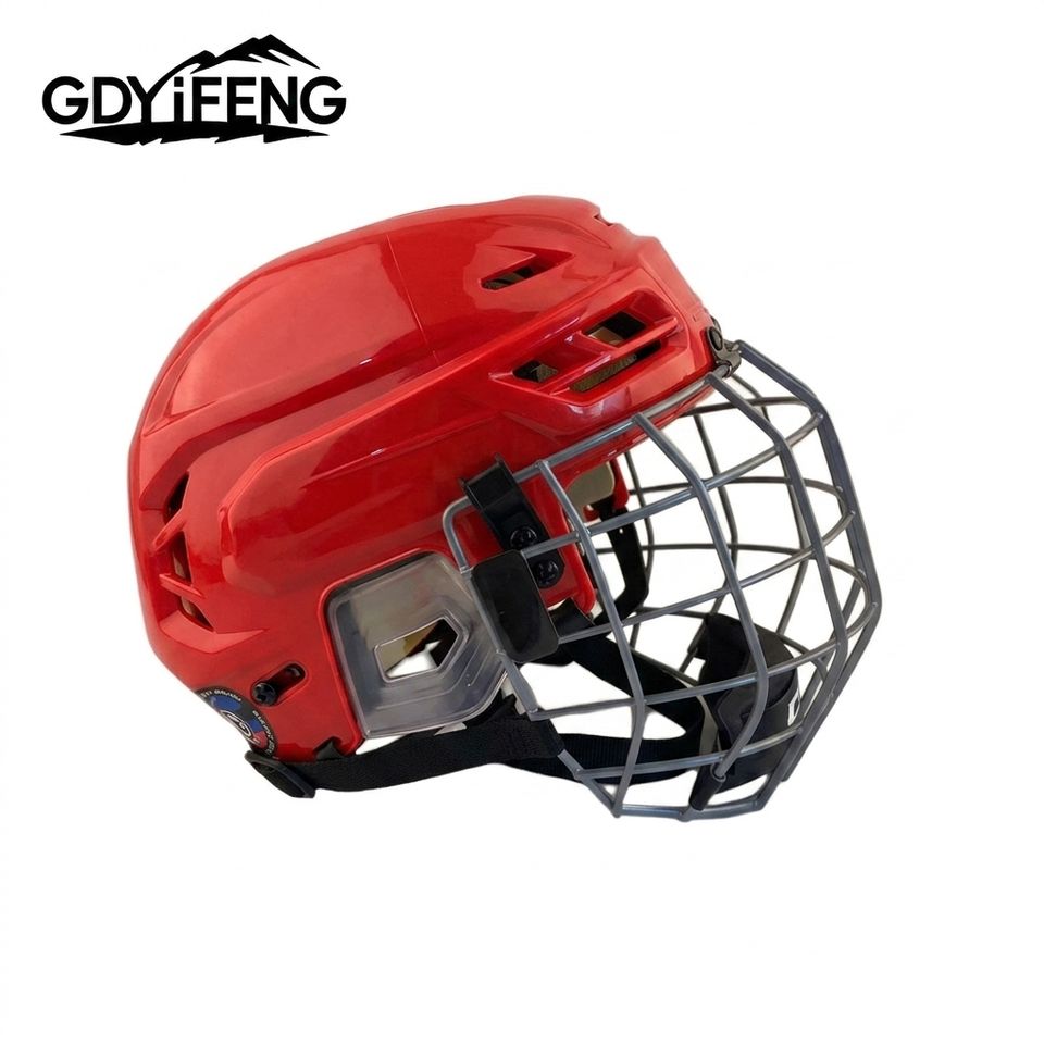 Shockproof Ice Hockey Helmet Safety Head Protector for Match Durable Shell Ice Hockey Helmet Anti-collision Sports Headgear