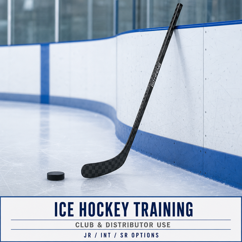 High Performance Ice Hockey Stick Carbon Fiber Low Kick Senior Custom Team Logo
