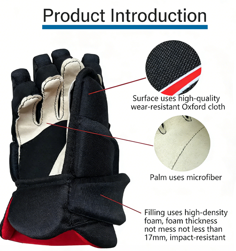 CN Factory OEM Ice Hockey Training Equipment Comfortable Flylite Ice Hockey Gloves for Children and Adult
