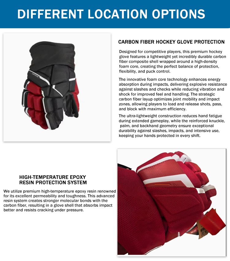 CN Factory Custom Ice Hockey Training Equipment Comfortable Ice Hockey Gloves and Shorts for JR/INT/SR
