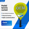 Professional 12K Carbon Fiber Padel Racket Diamond Shape EVA Soft Memory Core Custom Logo Paddle