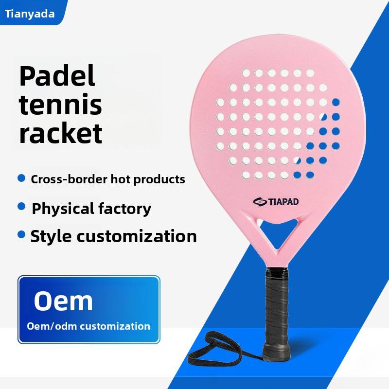 Paddle Tennis Racket Fiberglass and Full Carbon 3K/12K/18K Custom Processing Factory-Direct Wholesale Outdoor Tennis Rackets