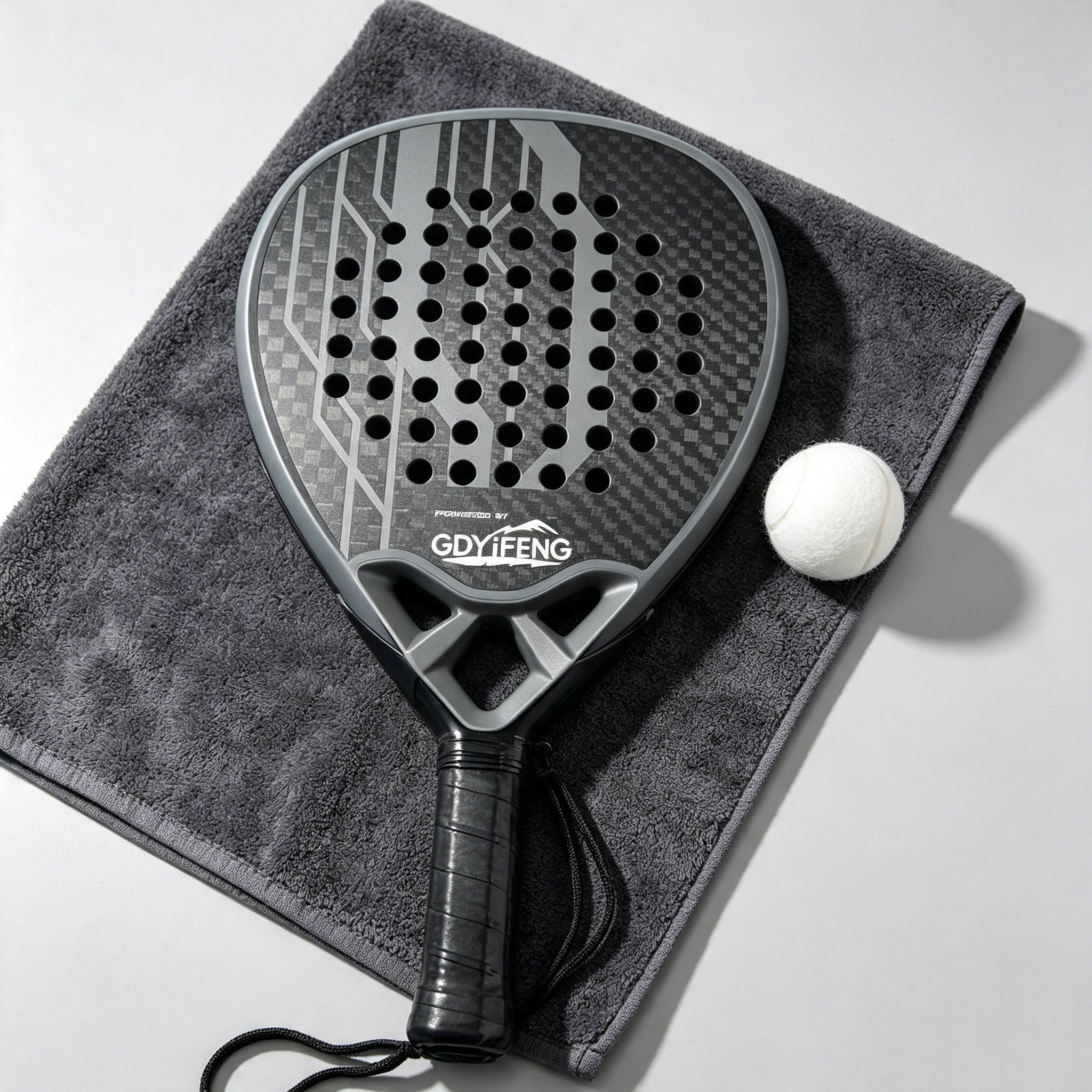 Shock Absorb 12K 18K Carbon Fiber Padel Racket Optimized Sweet Spot for Tournament Matches