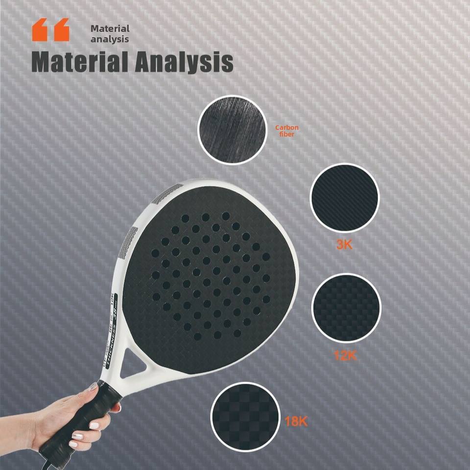 GDYIFENG YF01 Professional 12K Carbon Fiber Padel Racket Diamond Shape EVA Soft Memory Core Custom Logo for Tennis & Badminton